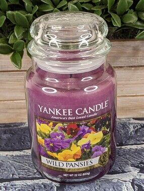 Yankee Candle Wild Pansies 22 oz. Large Jar Candle - (RARE Discontinued Scent)